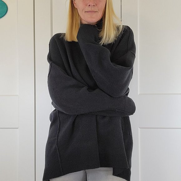 Free People Sweaters - Free People Super Oversized Mock Neck Sweater Tunic Sz M